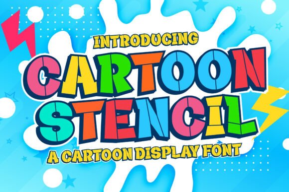 Cartoon Stencil: A Fun, Thick-Lettered Display Typeface