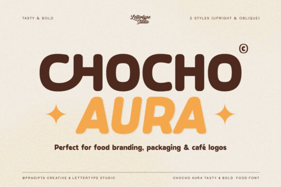 Chocho Aura: A Bold, Flavorful Font for Delicious Designs