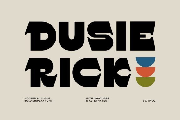 Dusie Rick: A Mid-Century Modern Display Font