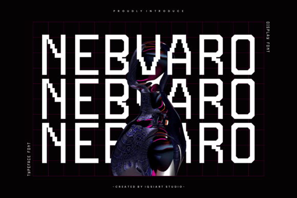 Nebvaro: A Futuristic Display Font for Digital Innovation