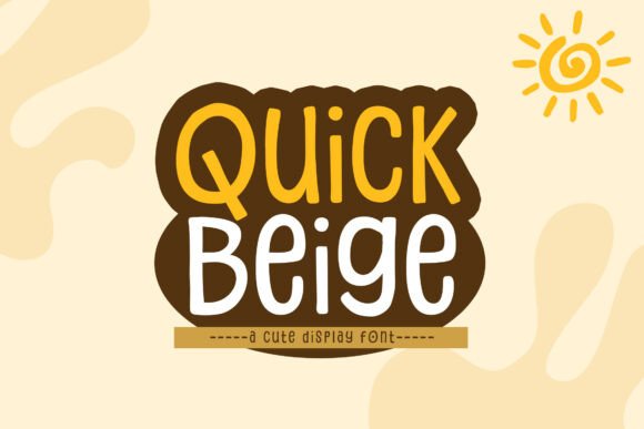 Quick Beige: A Modern Display Font for Creative Projects