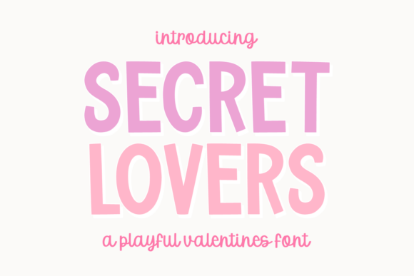 Secret Lovers: A Display Font for Romantic Designs