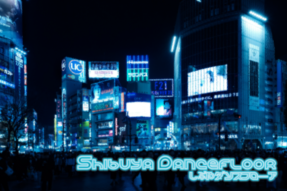 Shibuya Dancefloor Family: A Display Font for Anime & Sci-Fi Designs