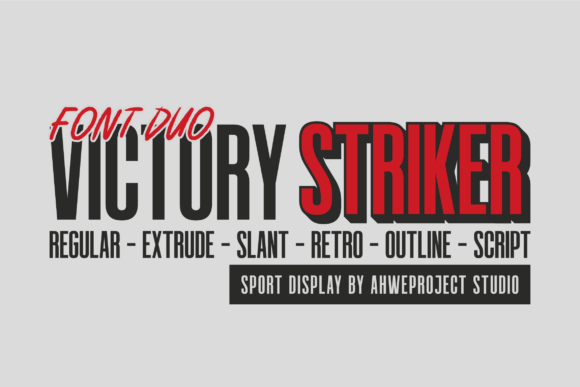 Victory Striker: A Dynamic Font Duo for Bold Designs